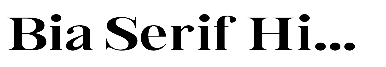 Bia Serif High Semi Bold Extended
